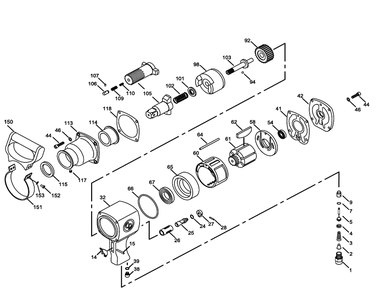 Figure 0 Diagram and Parts List for CP0611PRLS  Chicago Pneumatic Wrench